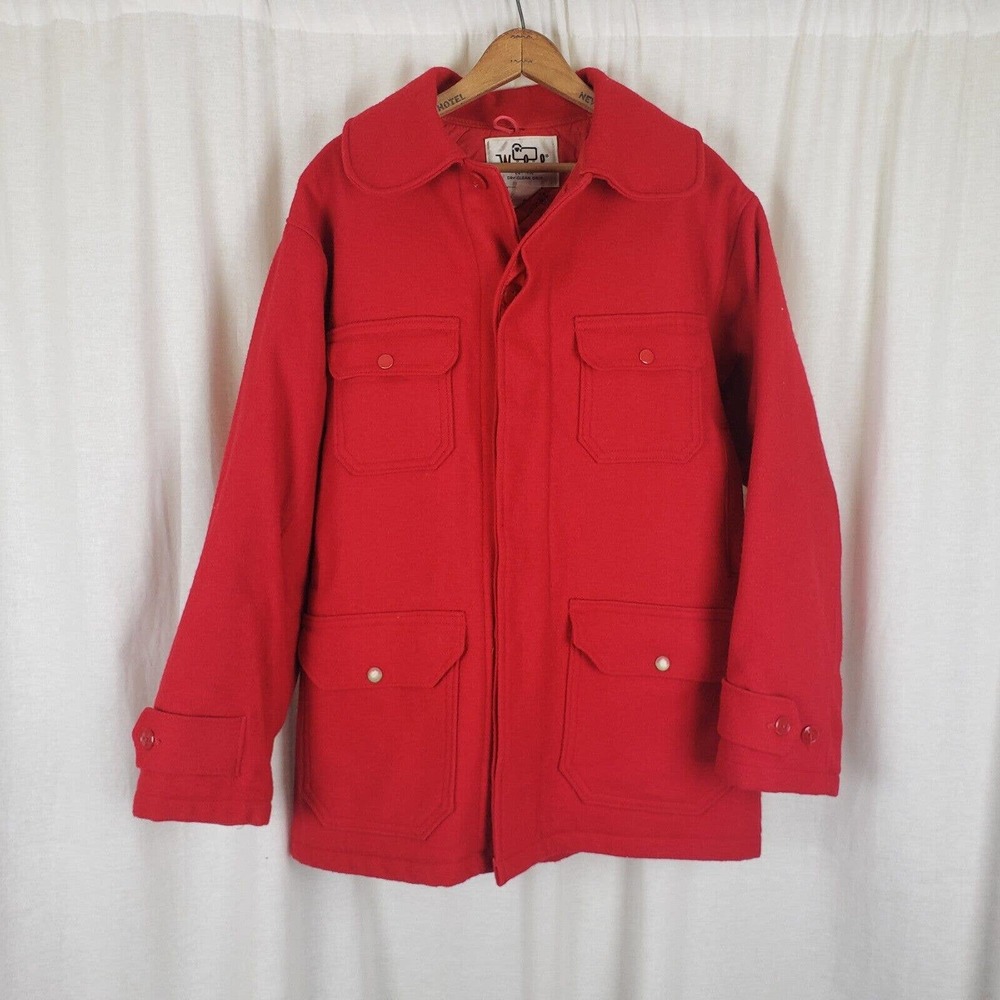 Vintage Woolrich Mackinaw Wool Cruiser Field Hunting Jacket Barn Coat Mens 42 - Picture 1 of 7